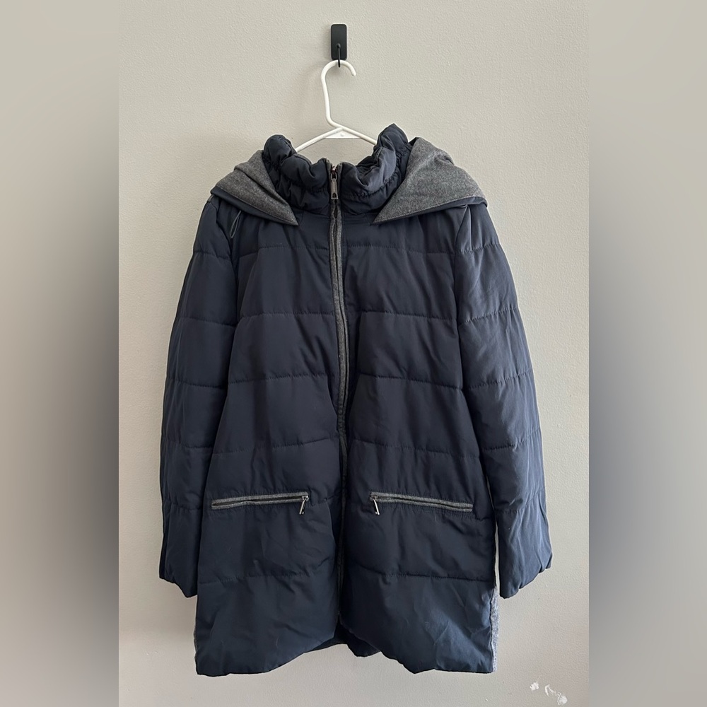 Zio Songzio Black Longline Down Filled Winter Coat Jacket | Women’s Size 8
